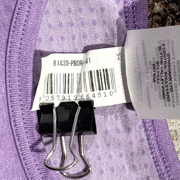 Gymshark Vital Crop Top Athleisure Activewear Lounge Minimalist Purple Small - Picture 5 of 6